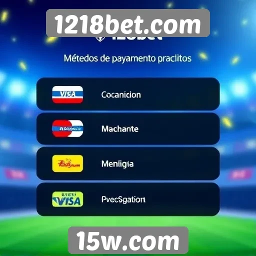 Métodos de pagamento aceitos no 1218bet.com